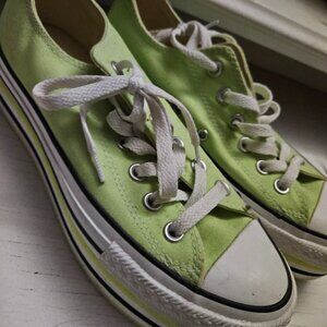 Converse Lime Green Platform Sneakers